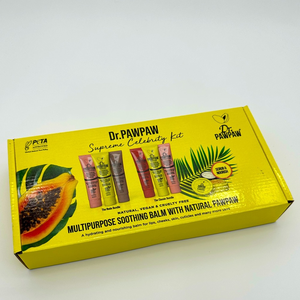Dr. PawPaw Supreme Celebrity Kit - SIX .84 fl oz tubes + SCRUB